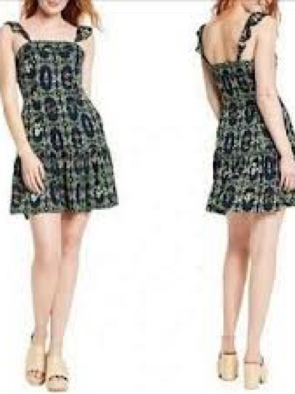 NWT Agua Bendita X Target Women’s Tile Floral Ruffle Sleeve Dress, Size XXL - Picture 2 of 5